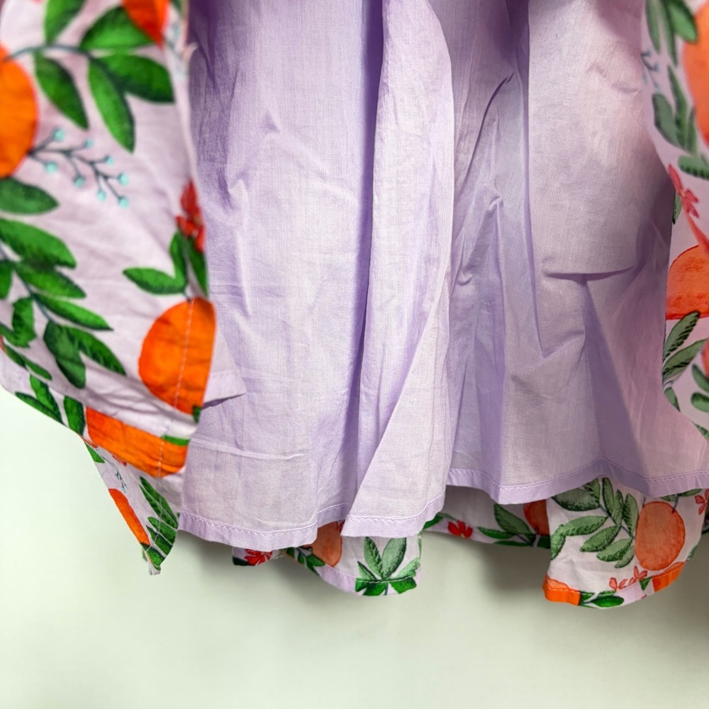 J Crew Women Sz 0 Strappy Orange Fruit Midi Dress Purple SUM25 Spring NWT - Picture 15 of 16